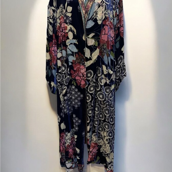 Johnny Was velvet SIERRA BURNOUT HEART KIMONO NWT RARE - Picture 13 of 16